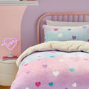 Bedlam Cosy Ombre Heart Duvet Cover Set in Multi