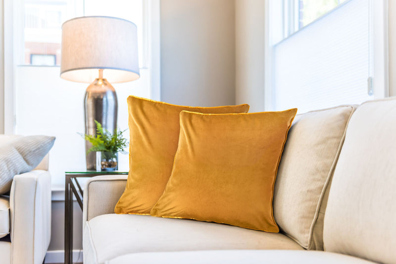 Chelsea - Soft Touch Velvet Luxury Cushion Cover in Orange