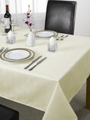 Chequers - Jacquard Table Cloth in Cream