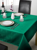 Chequers - Jacquard Table Cloth in Forest Green