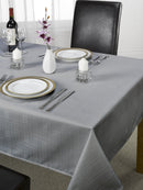 Chequers - Jacquard Table Cloth in Silver
