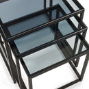 Chicago Nest Of 3 Tables Smoked Glass