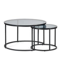 Chicago Round Nesting Coffee Tables Smoked Glass