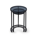 Chicago Round Nesting Side Tables Smoked Glass
