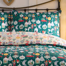 Fusion Christmas Ornaments Duvet Cover Set in Green