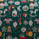Fusion Christmas Ornaments Duvet Cover Set in Green