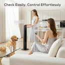 HOMCOM 28dB Tower Fan For Bedroom, 26 Ft/s Velocity Standing Fan, Black