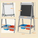 AIYAPLAY Double Sided Art Easel For Kids With Paper Roll