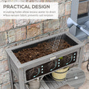 Outsunny Wooden Raised Garden Bed, Elevated Planter Box with Storage Shelf
