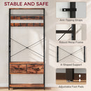 HOMCOM Coat Rack with Shoe Storage, Bench and 10 Hooks, Rustic Brown