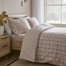 D & D Cottage Check Duvet Cover Set in Natural