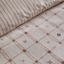 D & D Cottage Check Duvet Cover Set in Natural