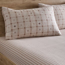 D & D Cottage Stripe Fitted Bed Sheet in Natural