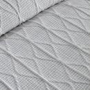 Serene Crinkle Stripe Duvet Cover Set in White