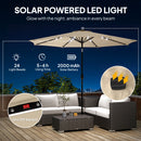 Outsunny 2.6 m Garden Parasol Umbrella with Light, Outdoor Patio Umbrella