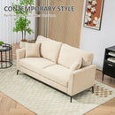 HOMCOM 3 Seater Sofa, Linen Fabric Sofa for Living Room, Beige