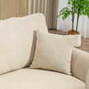 HOMCOM 3 Seater Sofa, Linen Fabric Sofa for Living Room, Beige