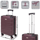Pierre  Cardin Ultra Strong ABS Travel Case With 8 Spinner Wheels TSA Locks