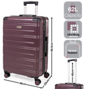 Pierre  Cardin Ultra Strong ABS Travel Case With 8 Spinner Wheels TSA Locks