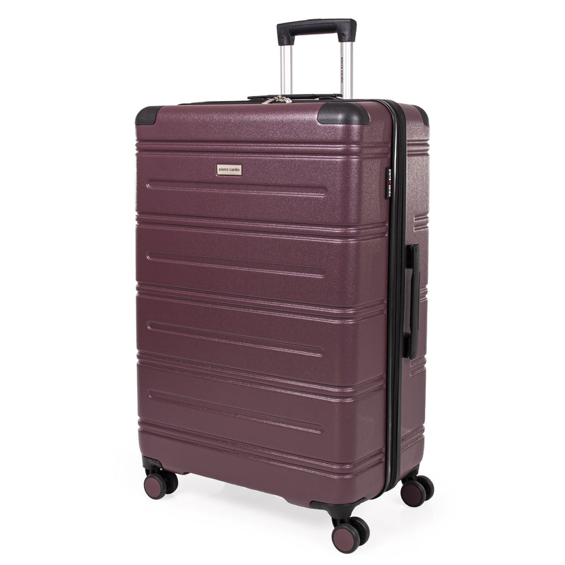 Pierre  Cardin Ultra Strong ABS Travel Case With 8 Spinner Wheels TSA Locks