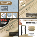 Pierre Cardin Ultra Strong Lightweight Travel Case With 8 Spinner Wheels TSA Locks