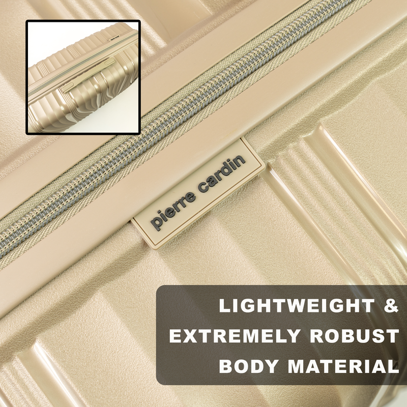 Pierre Cardin Ultra Strong Lightweight Travel Case With 8 Spinner Wheels TSA Locks