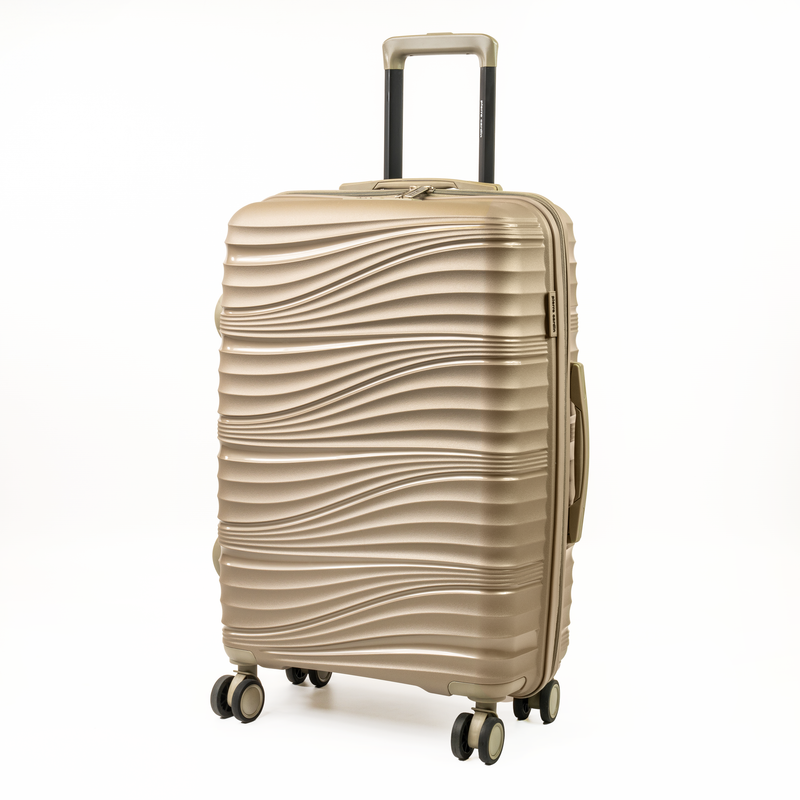 Pierre Cardin Ultra Strong Lightweight Travel Case With 8 Spinner Wheels TSA Locks