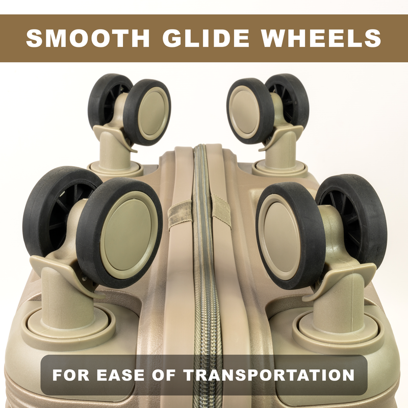 Pierre Cardin Ultra Strong Lightweight Travel Case With 8 Spinner Wheels TSA Locks