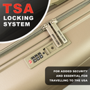 Pierre Cardin Ultra Strong Lightweight Travel Case With 8 Spinner Wheels TSA Locks