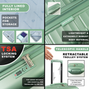 Pierre Cardin Ultra Strong Lightweight Travel Case With 8 Spinner Wheels TSA Locks