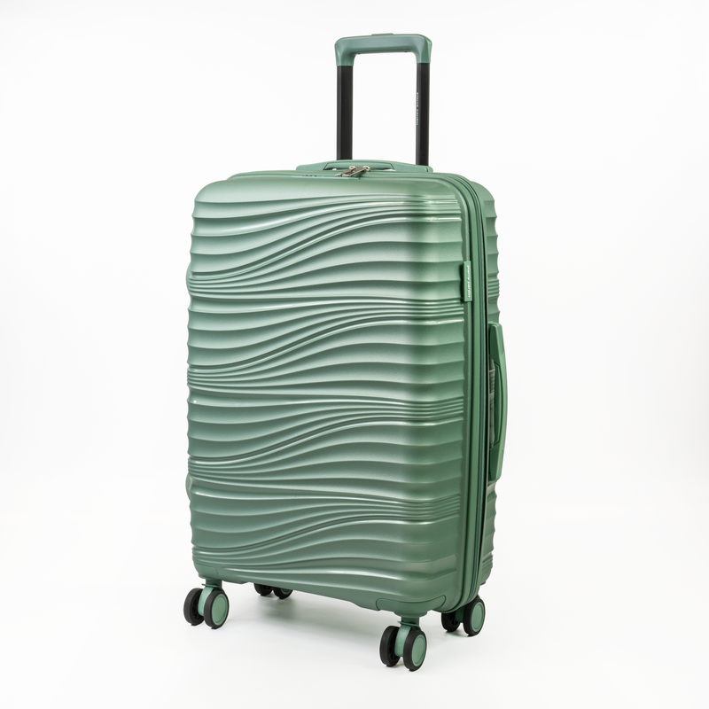 Pierre Cardin Ultra Strong Lightweight Travel Case With 8 Spinner Wheels TSA Locks