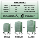 Pierre Cardin Ultra Strong Lightweight Travel Case With 8 Spinner Wheels TSA Locks