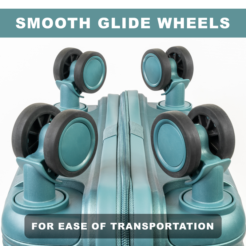 Pierre Cardin Ultra Strong Lightweight Travel Case With 8 Spinner Wheels TSA Locks