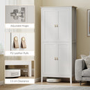 HOMCOM 176.5 cm Tall Freestanding Pantry Storage Cabinet with 4 Doors