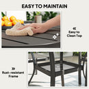 Outsunny 5 Piece Garden Furniture Set With Round Table & 4 Stackable Chairs