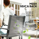 Outsunny 5 Piece Garden Furniture Set With Round Table & 4 Stackable Chairs