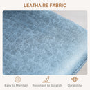 HOMCOM Set Of 2 Microfibre Retro Tub Bar Stools Metal Frame Footrest Seat Green/Blue