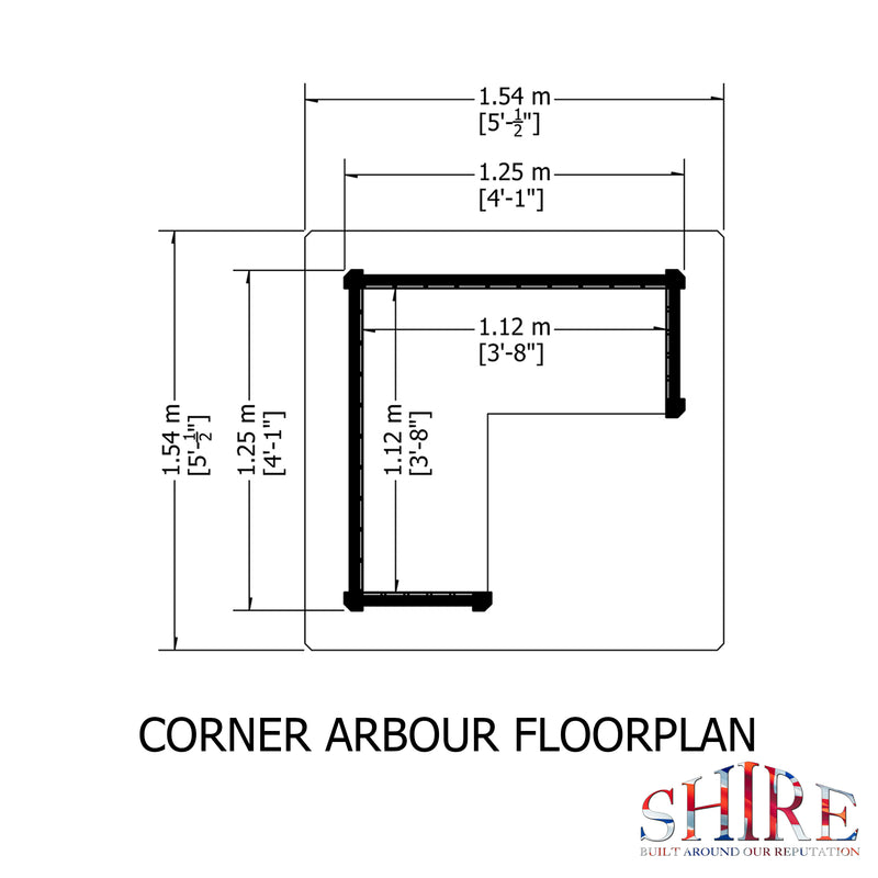 Corner Pressure Treated Arbour