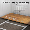 Outsunny 8.5 x 6ft Galvanised Steel Garden Shed with Foundation Kit, Grey