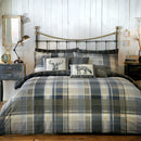 D & D Connolly Check Duvet Cover Set in Charcoal