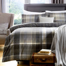 D & D Connolly Check Duvet Cover Set in Charcoal