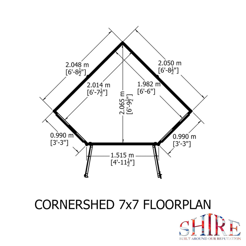 Corner Pressure Treated Shed