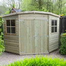 Corner Pressure Treated Shed