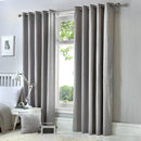 Fusion Cannes Eyelet Curtains in Silver