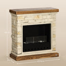 HOMCOM Brown Bioethanol Fire, Ethanol and Gel Fireplace, 3 Hours Burns