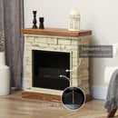HOMCOM Brown Bioethanol Fire, Ethanol and Gel Fireplace, 3 Hours Burns