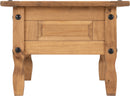 CORONA 1 DRAWER COFFEE TABLE - DISTRESSED WAXED PINE
