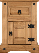 CORONA PETITE BEDSIDE - DISTRESSED WAXED PINE