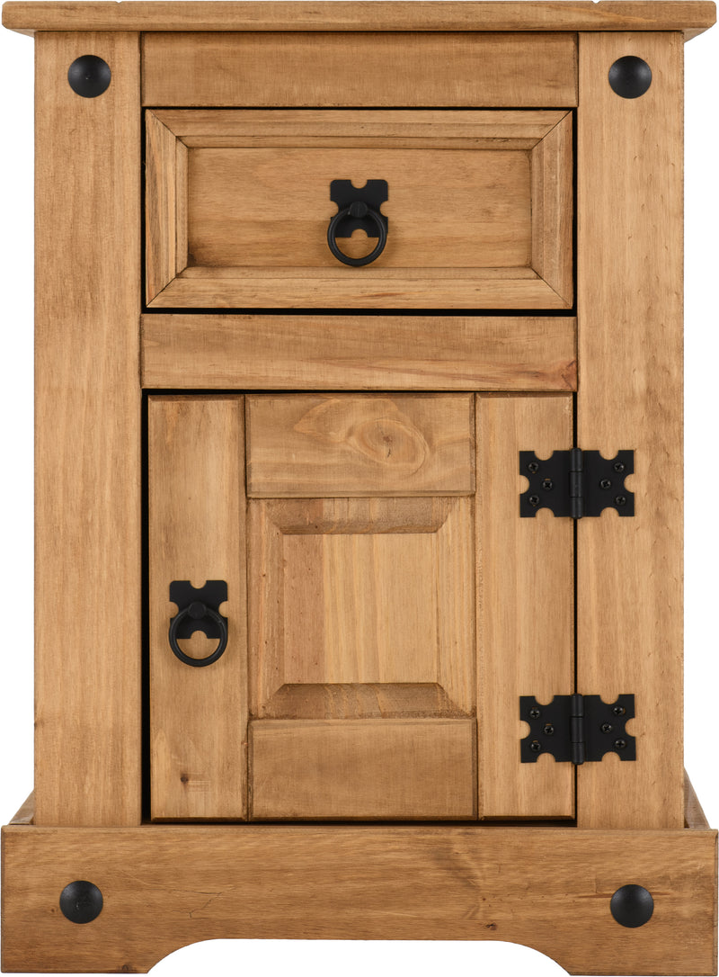 CORONA PETITE BEDSIDE - DISTRESSED WAXED PINE