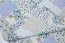 Cotswold - Quilted Patchwork Bedspread Set in Blue